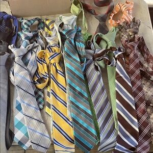 Express Men's Tie Collection in Blue, Yellow, and Green over 15 name brand ties